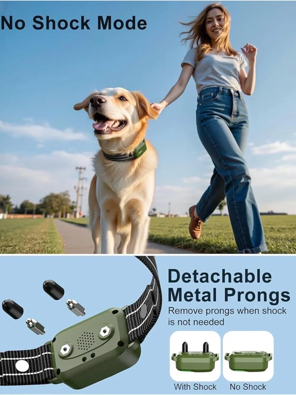 Green Dog Training Shock Collar with Remote